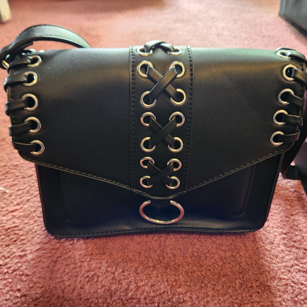 KILLSTAR Crossbody Bag with Lace-Up Detail